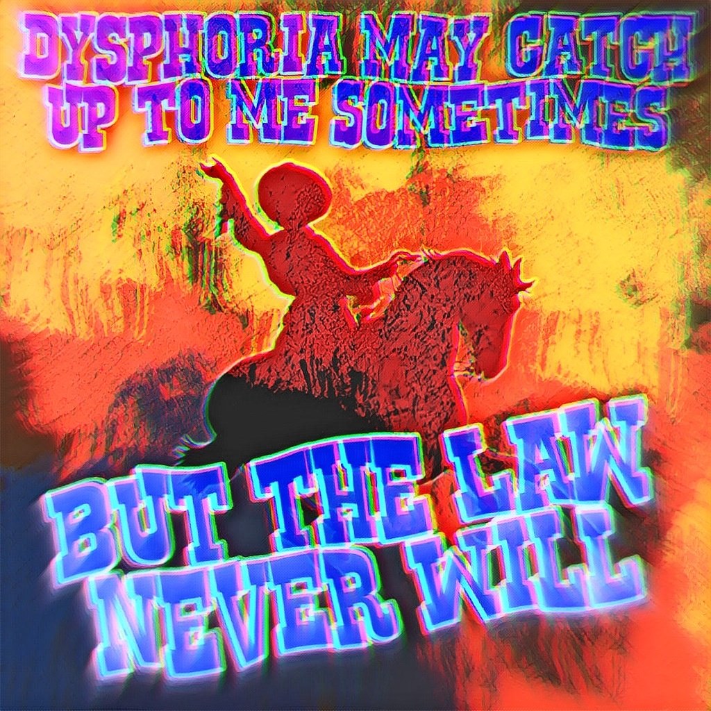 The meme is an image of a person riding a horse, but the horse has been replaced with a giant, bloated, and twisted version of the person's own body, implying that the person is literally "riding" their own self-destructive tendencies. The text "I'm not lazy, I'm just on energy-saving mode" is written above the image, suggesting that the person is trying to justify their lack of motivation. The overall tone is humorous and satirical, poking fun at the common excuse of being "lazy" when in reality, one is just struggling with their own self-destructive thoughts.